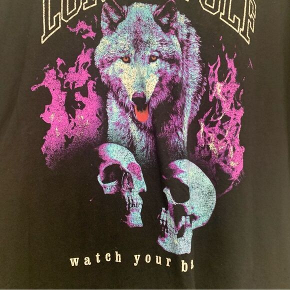 Fashion Nova Men Lone Wolf Graphic T-Shirt Size XL - Picture 6 of 6